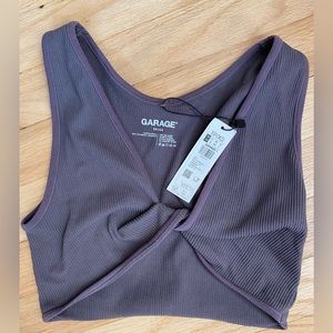 Grey Twist Crop Top